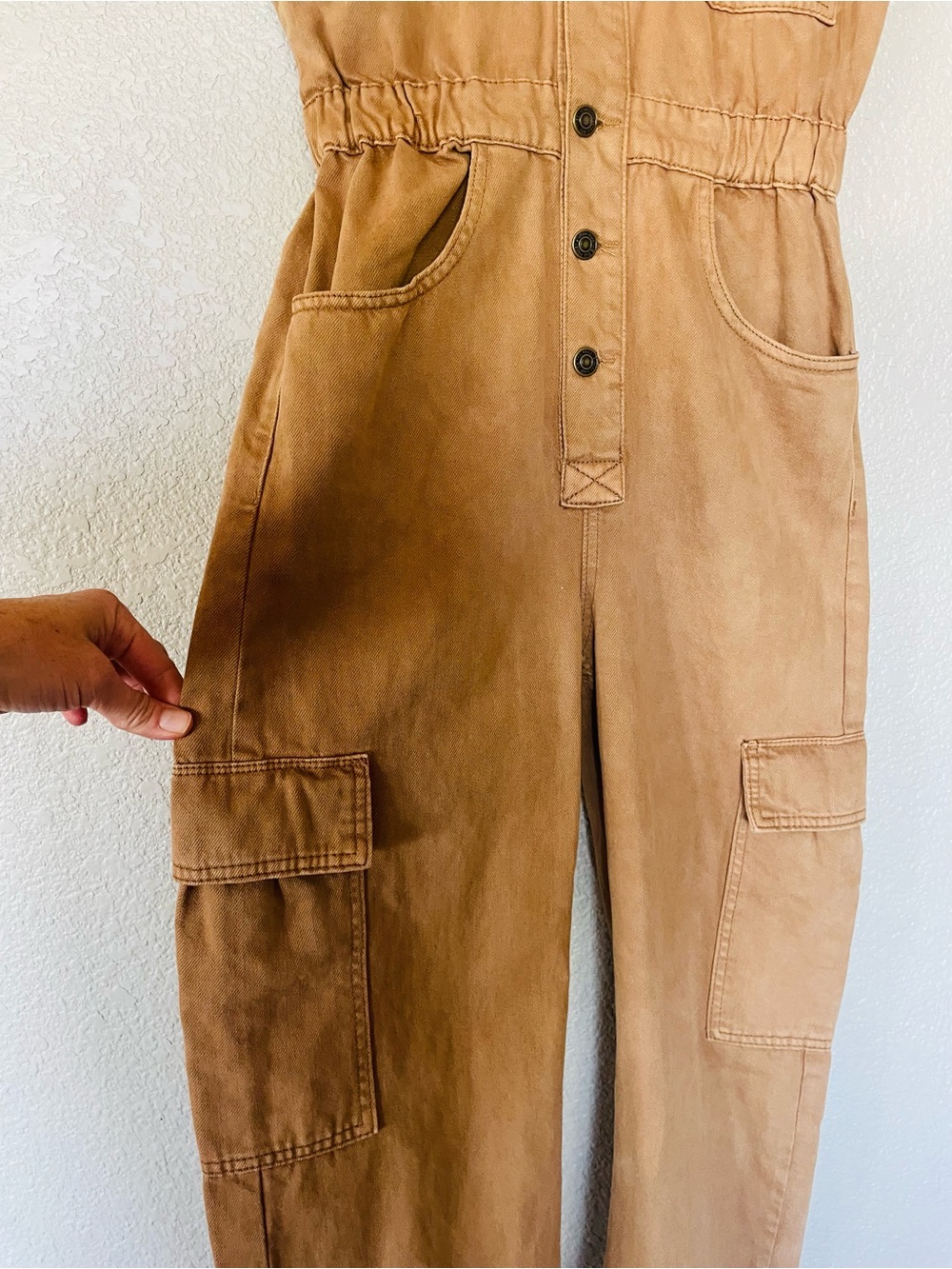 Free People Marci Washed Coverall Jumpsuit NWT - Picture 6 of 16